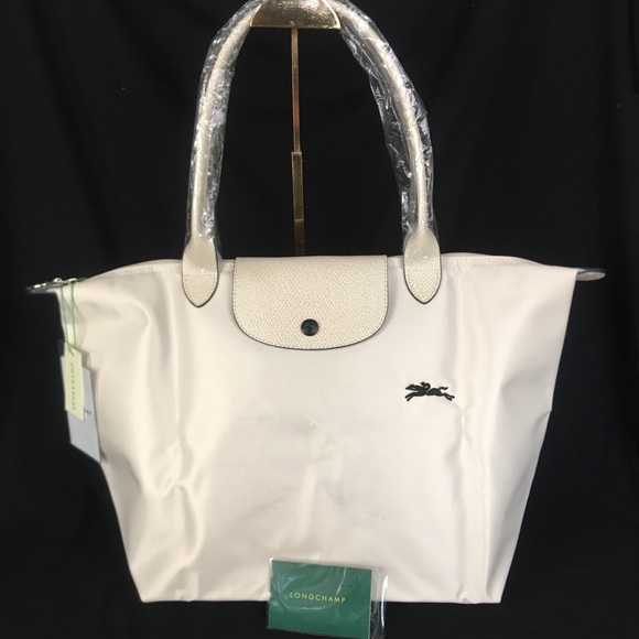 Longchamp Handbags - NWT Longchamp Le Pliage Original Large Shoulder Nylon Bag Tote IN OFF WHITE